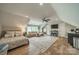 Spacious living room and bedroom combo with seating area and hardwood floors at 365 Delburg St, Davidson, NC 28036
