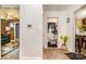 Hallway showing access to rooms, bathroom, and living area at 3919 Sarah Dr # 14, Charlotte, NC 28217
