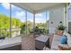 Relaxing screened porch with comfortable seating, perfect for enjoying the outdoors at 5301 Meadowcroft Way, Fort Mill, SC 29708