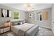 Stylish bedroom with modern decor, two windows offering ample natural light, and plush carpeting for comfort at 543 Hampton St, Rock Hill, SC 29730