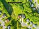 Aerial view showcasing property lines and surrounding landscape at 6222 Ohaus Ct # 59, Charlotte, NC 28216