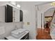 Stylish powder room with modern sink and fixtures at 642 Vega Nw St, Concord, NC 28027