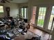 This living room has a door leading to the outside at 6482 Taylorsville E Hwy, Hiddenite, NC 28636