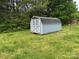 Outdoor storage shed surrounded by grass and trees at 6482 Taylorsville E Hwy, Hiddenite, NC 28636