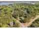 Overhead view of a lake neighborhood, showcasing the luxurious houses surrounded by the natural landscape at 108 Bare Foot Ln, Mooresville, NC 28117
