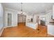 Spacious kitchen with a center island, stainless steel appliances, and ample cabinet space for storage at 108 Bare Foot Ln, Mooresville, NC 28117