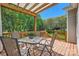 Relaxing outdoor deck area with a table and chairs, perfect for enjoying the backyard scenery at 1151 Donelea Nw Ln, Concord, NC 28027