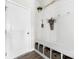 Cozy mudroom with built-in bench, storage baskets, and decorative accents at 132 Moores Branch Rd, Mount Holly, NC 28120