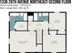 Second floor plan features primary bedroom, bedrooms, bathrooms, walk-in closet and hallway dimensions at 1336 26Th Ne Ave, Hickory, NC 28601