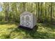 A well-maintained storage shed in the backyard provides ample space for tools and equipment at 1336 26Th Ne Ave, Hickory, NC 28601