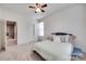 Bedroom with ceiling fan, and carpeted floors, and connecting room at 1446 Cilantro Ct, Tega Cay, SC 29708