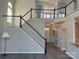 Spacious foyer features hardwood floors and a staircase leading to the second floor at 15326 Carrington Ridge Dr, Huntersville, NC 28078