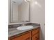 Close-up of bathroom vanity with granite countertop and chrome faucet at 1618 33Rd Ne Ave # 1, Hickory, NC 28601