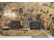 Close-up of a stone fireplace showcasing intricate stonework and a rustic design at 189 Billy Jo Rd, Mooresville, NC 28117