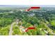 Aerial view showcasing the property's location near Downtown Fort Mill at 204 Myers St, Fort Mill, SC 29715