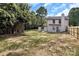 Large backyard view of house shows a mature shade trees and plenty of green space at 205 Mcgregor Rd, Gastonia, NC 28056