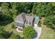 Expansive aerial view of the property showcasing the home, pool and private, wooded lot at 2153 Darian Way, Waxhaw, NC 28173