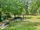 Shamrock Park featuring picnic tables, green space, and a walking path at 3100 Ventosa Dr, Charlotte, NC 28205