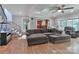 Spacious living room with stairs and an open view into the kitchen at 512 Saint Cloud Dr, Statesville, NC 28625