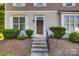 Close-up of the front door, showcasing the entry, landscaping, and exterior details at 542 Goldstaff Ln, Charlotte, NC 28273