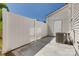 Private fenced-in patio with an AC unit at 542 Goldstaff Ln, Charlotte, NC 28273