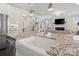 Modern kitchen with white cabinets, granite countertops, and stainless steel appliances, perfect for culinary enthusiasts at 660 Daventry Ct # 35, Clover, SC 29710