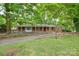 Charming single-story brick home with mature trees and a well-maintained front yard at 7224 Kuck Rd, Mint Hill, NC 28227