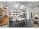 Bright kitchen with modern appliances, butcher block countertops, and stylish black tile flooring at 742 Lansdowne Rd, Charlotte, NC 28270