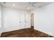 Empty bedroom with hardwood floors and neutral walls with closet at 754 Wriston Pl, Charlotte, NC 28209