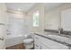 Bathroom features granite countertops and a shower and tub combo at 808 Carolyn Ave, Kannapolis, NC 28083
