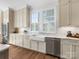 Modern kitchen with white cabinets, stainless appliances, and farmhouse sink at 2500 Marshall Pl, Charlotte, NC 28203