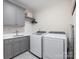 Functional laundry room with modern washer and dryer, sink, and ample cabinet space at 2500 Marshall Pl, Charlotte, NC 28203
