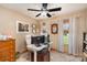 Cozy office space featuring a ceiling fan, neutral walls, and a functional work area with great natural light at 5047 Victory Trl, Gastonia, NC 28056