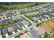 Serene aerial shot of a home nestled within a well-planned community featuring manicured lawns and mature trees at 5103 Looking Glass Trl, Denver, NC 28037