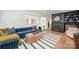 Stylish living room features hardwood floors, chic decor and fireplace at 5218 Addison Dr, Charlotte, NC 28211