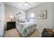 Cozy bedroom featuring plush bedding, a bedside table with a lamp, and decorative wall art for a serene ambiance at 7123 Meyer Rd, Fort Mill, SC 29715