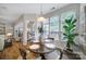 Bright dining area featuring a round table, four chairs, large windows, and stylish decor at 7123 Meyer Rd, Fort Mill, SC 29715