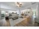 Open-concept living space with hardwood floors, neutral tones, and seamless flow at 7123 Meyer Rd, Fort Mill, SC 29715