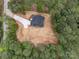 Aerial view of property showing surrounding trees and long driveway at 925 Twin Lakes Rd, Rock Hill, SC 29732
