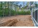 Expansive backyard surrounded by lush trees, ready for landscaping, with a newly constructed home at 925 Twin Lakes Rd, Rock Hill, SC 29732