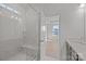 Sleek bathroom with a glass-enclosed shower and modern fixtures, providing a luxurious and stylish experience at 124 Canary Ln # 7, Mooresville, NC 28115