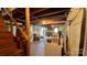 Spacious unfinished basement with concrete floors and exposed ductwork, washer and dryer included at 1684 Montevista Dr, Shelby, NC 28150