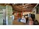 Unfinished basement featuring exposed ductwork, concrete floors, and a neutral color scheme at 1684 Montevista Dr, Shelby, NC 28150