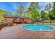 Spacious backyard with a pool deck and an inviting outdoor space for relaxing at 221 Delview Dr, Cherryville, NC 28021