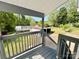 View from the porch of backyard with storage sheds at 2724 Peachtree Rd, Statesville, NC 28625