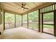 Large screened-in porch with views of a lush backyard perfect for enjoying the outdoors in comfort at 3004 Village Ridge Dr, Gastonia, NC 28056