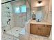 Bathroom featuring a glass enclosed shower, with marble tile surround at 3022 Cedar Falls Dr # 16, Waxhaw, NC 28173