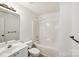 A bright bathroom with a vanity, a toilet and a shower-tub combination at 3219 Cottage Rose Ln, Rock Hill, SC 29732