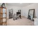 Dedicated office space with ample natural light, a modern desk setup, and carpet flooring at 334 Bluebonnet Dr, Salisbury, NC 28146