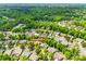 Beautiful aerial view of a neighborhood with lush greenery and well-maintained homes in a serene setting at 349 Miners Cove Way, Fort Mill, SC 29708